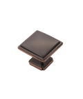 Bridges Collection Oil Rubbed Bronze Cabinet Knob One And One Quarter Inch Square For Kitchen Cabinets And Cupboards 1 Pack