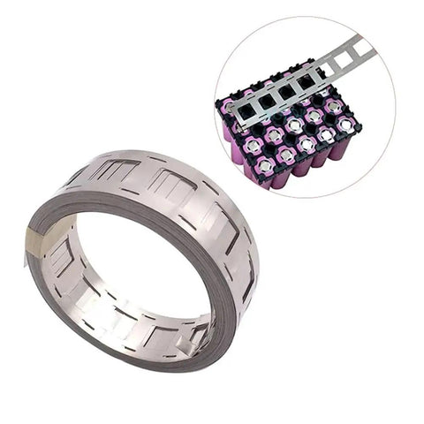 Nickel Plated Battery Welding Strips For 18650 Cells, 0.15mm Thick, 26mm Wide shown with battery pack application