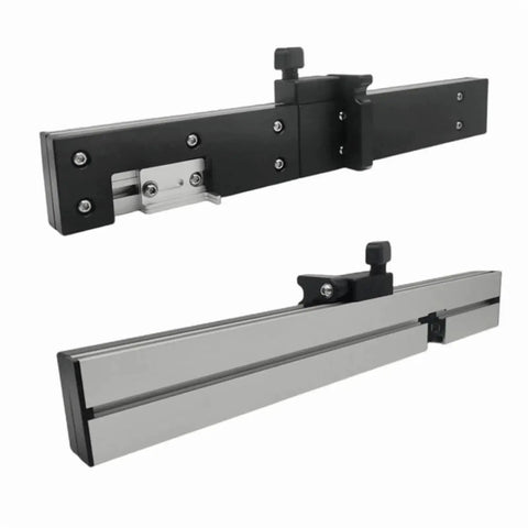 Dead On Precision Miter Gauge With Knockout Heavy Duty Aluminum Fence And Smooth Sliding Flip Stop For Table Saw And Router Assembly 450mm tenon fence and adjustable sliding latch