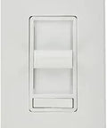 Renoir Preset Electro Mechanical Low Voltage Slide Dimmer With 3 Way Operation Magnetic Dimmer Narrow Fin White Finish 1000Va 800W