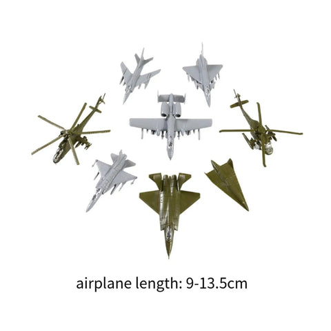 Must-Have 8 Piece 1/144 Scale Aircraft Model Set For Static Display And Easy Assembly Without Glue, Aviation Collectibles And Home Ornaments, Style B