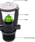 One Half Inch Male Thread Rotating Sprinklers Mini Wobbler Irrigation Water Spray Nozzles Five Pack ABS Plastic Garden Sprinklers