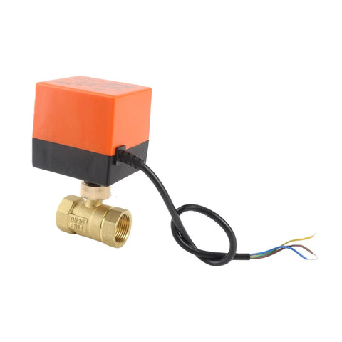 Rock Solid Forged Brass Motorized Ball Valve With Smooth Electric Actuator For DC 12 To 24V HVAC Hydronic Control G3 4 DN20 Heavy Duty