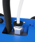 2M PTFE Teflon Tube for 1.75mm filament connected to a 3D printer extruder, showing 4mm OD, 2mm ID tubing installed in a blue mount.