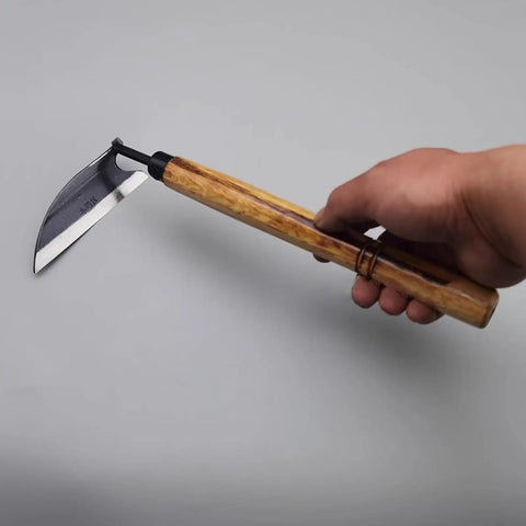 Effortless Weeding Sickle Garden Tool With Curved Handle Hand Forged High Carbon Steel Scythe For Grass Cutting And Weed Removal
