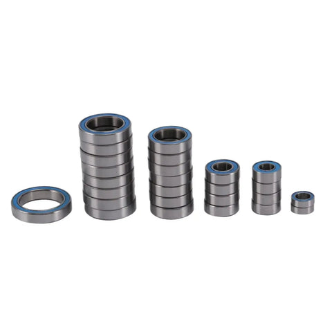 Blue Sealed Ball Bearing Kit, 26Pcs Full Set For RC Cars, Plug And Play With Granite Senton Typhon BLX 3S, various stacked bearings