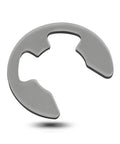 Premium 316 Stainless Steel E Clip Circlip Retaining Ring For Shaft Fastener M7 Size shown from above, ideal for securing shafts.