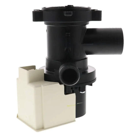 Side view of Drain Pump Replacement For Whirlpool And Maytag Washing Machines W10465252 W10192988 AP6021852 PS11755180 Fits MHWC7500YW0 WFC7500VW0 WFC7500VW1 WFC7500VW2