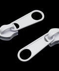Replacement Zipper Sliders Size Five White Pulls For Nylon Coil Zippers Metal Zippers Repair Kit For Luggage Jackets Purses Bags Easy Fix