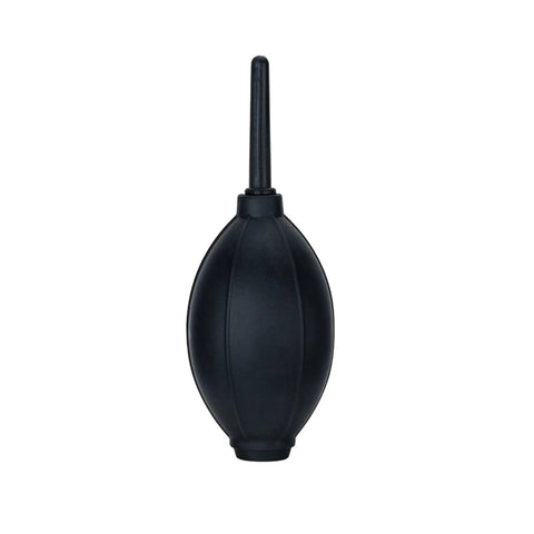 Soft and Elastic Nozzle Air Blower Cleaner For Cameras And Gadgets, black silicone with long nozzle, isolated on white background.