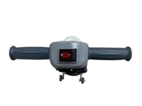 Commercial Grade 13 Inch Floor Buffer And Polisher Machine With Random Orbit Design, gray handle and power switch visible from the front.