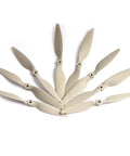 Pair Of RC Propellers 8X4.5 9X4.5 10X4.5 11X4.5 Inch CW CCW Two Vane Glass Fiber Nylon Hybrid Propellers With Grey Coating And Adapter Rings