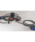 Heavy Duty Temporary Power Stringer Featuring Workhorse Alcryn Outlet Boxes Plus Integrated Plugs And Receptacles with multiple outlet boxes