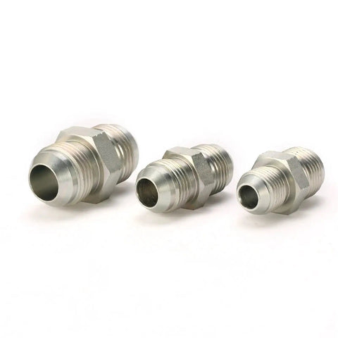 100pcs 1J-10 JIC Male Adapters Pipe Connector Hydraulic Hose Fittings Kit For High Pressure Systems showing three adapters