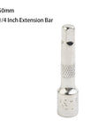 Heavy Duty 1/4 Inch Chrome Socket Wrench Extension Bar Crushes Tight Squeeze Jobs Without Breaking A Sweat Durable Wobble Adapter 50mm.