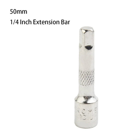 Heavy Duty 1/4 Inch Chrome Socket Wrench Extension Bar Crushes Tight Squeeze Jobs Without Breaking A Sweat Durable Wobble Adapter 50mm.