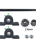 Go Kart Minibike Jackshaft Kit Three Quarter Inch By Fourteen Inch Shaft Compatible With 40 41 420 Chains Includes Pillow Block Bearings