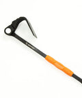 Heavy Duty Indexing Crowbar And Nail Puller Wrecker Tool Boasting Multi Angle Locking Head, black steel with orange grip.
