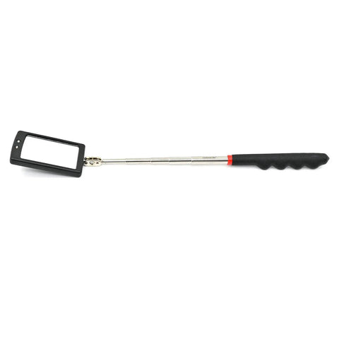 Telescoping LED Lighted Inspection Mirror With Flexible Arm And 360 Degree Swivel for deep, easy viewing in cars, engines, bumpers
