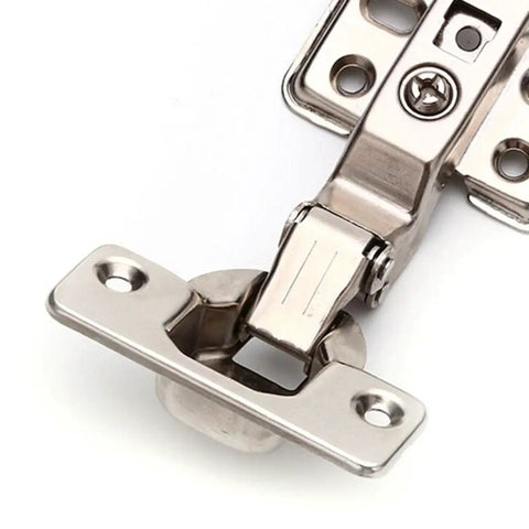Heavy Duty Cabinet Hinge With 45 Degree Opening For Wardrobe And Furniture, Built Tough Hydraulic Steel Folding Door Hinge, Rustproof Silver