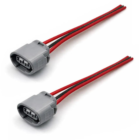 Pack of 2: 3-Pin Car Alternator Connector Plug And Play Pigtail Harness For Vehicle Electrical System with tin-plated copper wiring.