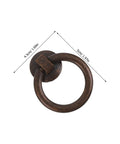 Two Pack Vintage Drop Ring Drawer Pulls In Antique Bronze For Dresser Cabinets And Doors Retro Cabinet Knobs And Handles For Classic Furniture Hardware, showing a single pull with dimensions