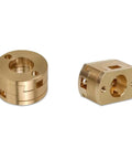 Smooth And Secure 3D Printer Z Axis Parts With Oldham Coupling For 18mm Shaft Perfect Fit For Ender 3 CR10 Voron VzBoT Machines Featuring Easy Install T8 Nut Upgrade Your Print Quality Today. Brass 3D printer Z axis Oldham coupling, 18mm shaft, T8 nut
