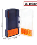 Open view of Hex Shank Drill Bit Organizer Case With Quick Release Slots Grab And Go Portable 10 Slot Storage Box