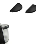 Replacement Water Tank Lid For Keurig K Café K83, Snap Fit Reservoir Cover shown in black, installed on coffee maker.