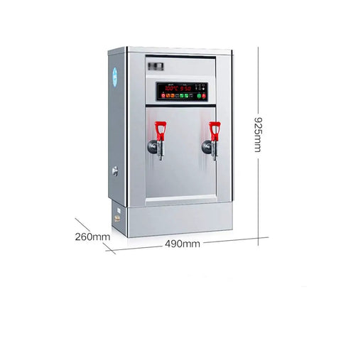 Pro Workhorse Commercial Electric Water Heater 120 Liter Step Heating Tank with digital control and red taps for contractors.