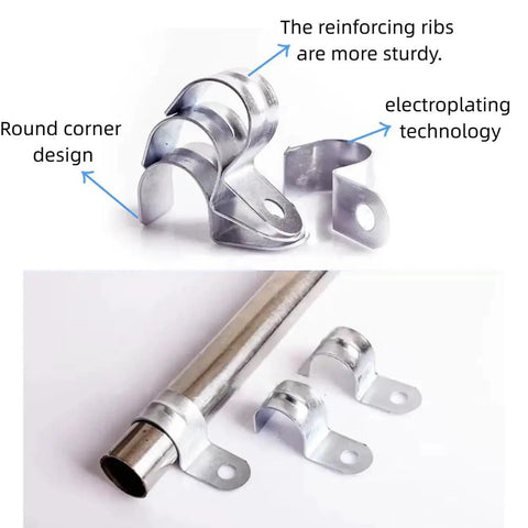 Thirty Pack Three Quarter Inch EMT Conduit Straps Zinc Plated Steel Single Hole Clamps for Electrical Metallic Tubing