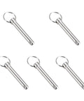 Super Cool 10 Piece Fast Release Ball Pin Kit Made From Tough Carbon Steel With Electroplate For Heavy Duty Jobs, five pins with rings.