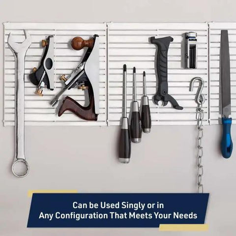 Magnetic Tool Holder 12x12 Inch Garage Organization Panel For Wall Mount Storage with tools attached, easy access