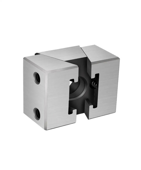 Heavy Duty Pneumatic Wedge Fixture For Multi Station Cnc Machining, steel clamping block view with precise cut for quick setup.