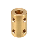 7mm To 7mm Bore Rigid Shaft Coupling Copper Motor Shaft Connector 22mm Length 14mm Diameter High Torque No Rotation Gap Maintenance Free for Precise Alignment and Minimal Inertia, copper coupler