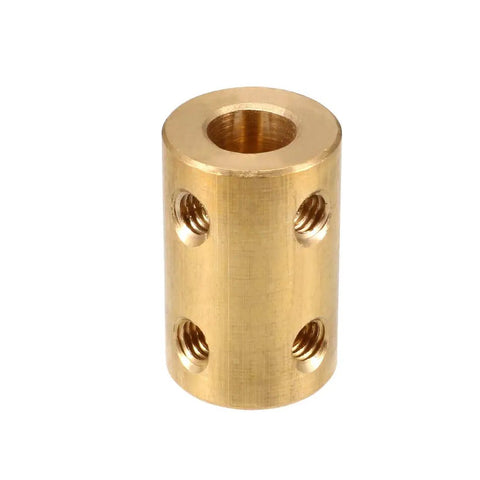 7mm To 7mm Bore Rigid Shaft Coupling Copper Motor Shaft Connector 22mm Length 14mm Diameter High Torque No Rotation Gap Maintenance Free for Precise Alignment and Minimal Inertia, copper coupler