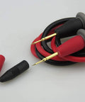 Ultra Sharp Multimeter Probe Leads Kit with gold plated test probes, 90 cm banana plug pins, red and black cable, 1000V CAT III, 20A.