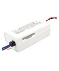 Compact 16W 24V Ac Dc Switching Power Supply With Class 2 Lps Safety Rating For Led Strips And Control Units side view showing terminals.