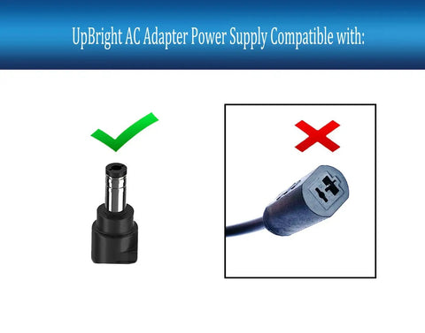29.6V Recliner Power Adapter With Universal 100-240V Input, 0.5A Output, Barrel Round Plug, Plug And Play, AC DC Switching PSU For RT24-296005 RT24296005 Recliner, Safe OVP OCP SCP Protection, Worldwide Charger, barrel plug shown with correct and wrong connector