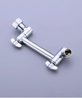 4 Inch Brass Shower Arm Extension With Adjustable Height Mount For Shower Head Chrome Finish Heavy Duty Build Half Inch NPT Male To Shower Head And Half Inch IPS Female To Arm
