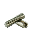 10-32 Stainless Socket Set Screws Cup Point, 5/8 Inch, Coarse Thread, Headless Grub Screws With Recessed Hex Drive, stainless steel view