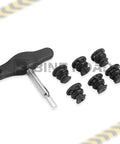 Oil Drain Plug Kit 1 Set With Install Tool 06L103801 Exact OEM Fit For Audi and Volkswagen, showing tool and plugs layout