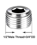 1/2 male thread plug from 12 Piece Stainless Steel Heavy Duty Male Thread Internal Hex Head Pipe Plug Fittings Set 1/2 NPT Two, 3/8 NPT Two, 1/4 NPT Four, 1/8 NPT Four For Plumbing And Piping Systems