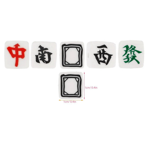 100 Pcs Mahjong Beads For Jewelry Making With Pre Drilled Holes Charms Miniature Tile Spacers For DIY Earrings Bracelets