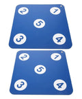 Two Piece Rubber Fencing Targets Wall Mounted Weatherproof Practice Targets For Fencing And Archery Blue Color Built Tough