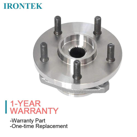 Front Wheel Hub Bearing Assembly For Jeep Grand Cherokee 1999 2004 5 Lug Non ABS Drop-In Replacement displayed front view