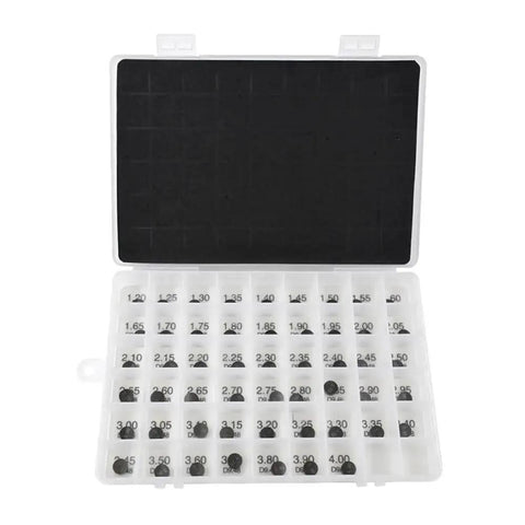 9.48 mm Adjustment Shims Pad Kit For TTR250 Motorcycle Engine, Durable Spacer Washers With 52 Sizes From 1.20 To 2.30 Mm, Valve Clearance Shim Set, Easy Install, High Quality Engine Part. plastic shim case with labeled sizes for TTR250 valve clearance