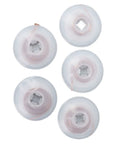 5 Piece Solder Wick Set For Electronics Repair, Alloy Copper Desoldering Braid In 1.5mm To 3.5mm Widths, top view of spools