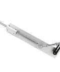 Built Tough Reciprocating Push Rod Actuator With Crank Driven Linear Shaft And Telescopic Slider For Heavy Duty Automation angled view with metal components.