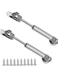 Smooth Acting Gas Strut Cabinet Hinge With Safety Lift Support And Reliable Soft Close Function For Toy Boxes And Cabinets, Durable Stainless Steel Core, Easy No Sweat Install, 2 Piece Set - includes two struts and screws.